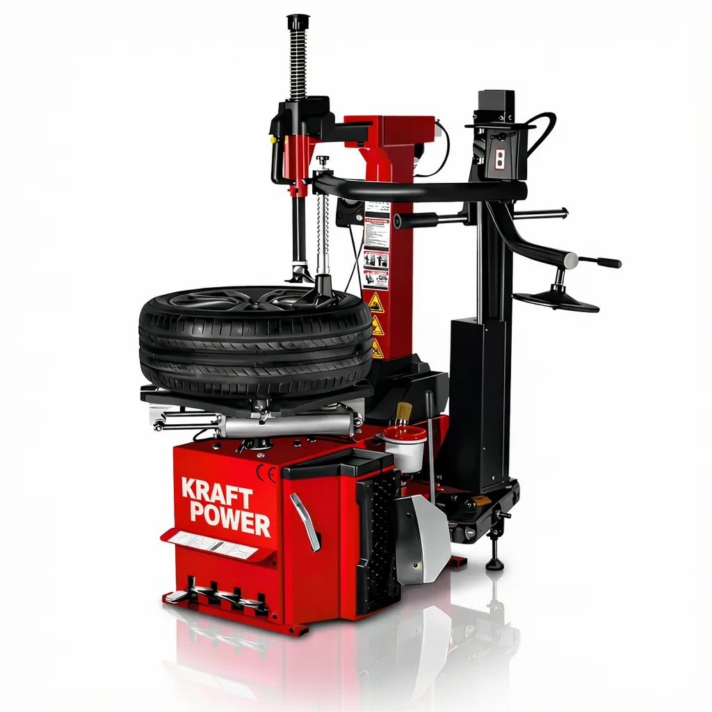 Démonte-pneu professionnel 400V avec bras auxiliaire – Machine montage pneus KRAFT POWER
