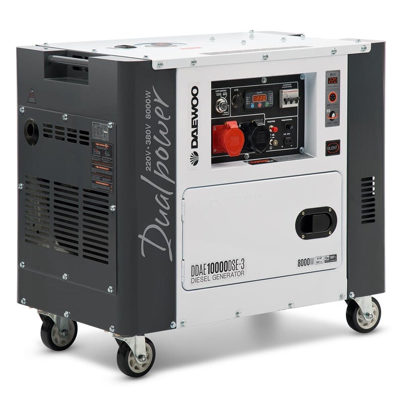 Groupe électrogène Diesel Daewoo 8,1 kVA DDAE10500DSE-3G Dual Power Silencieux