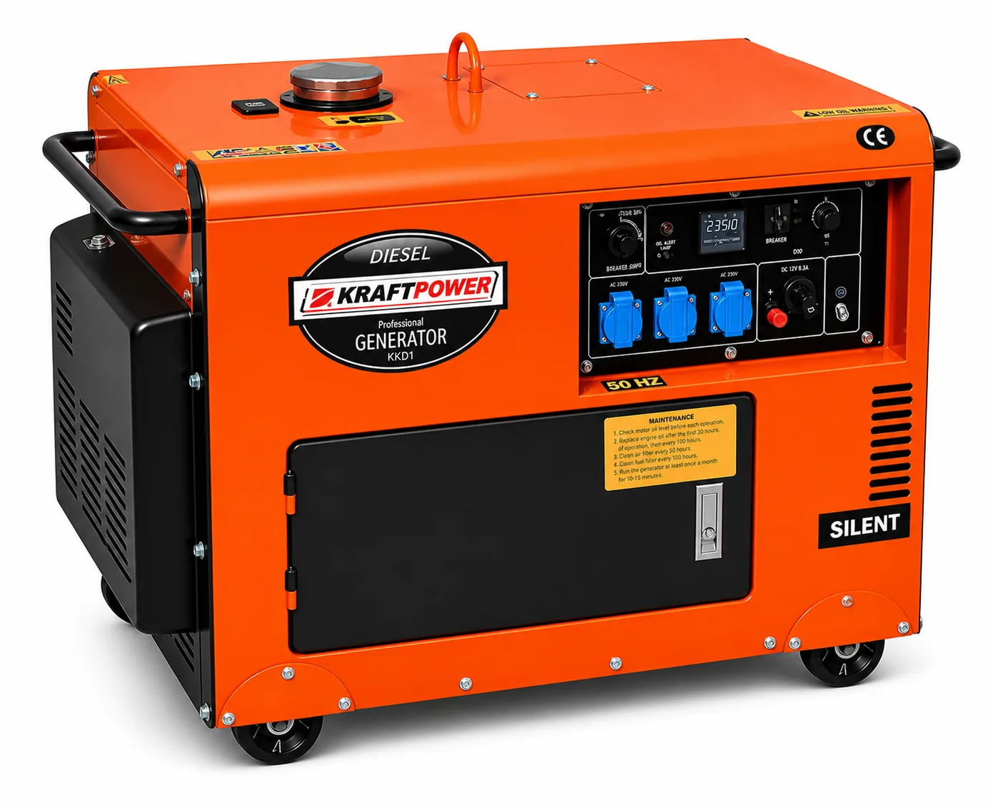 Groupe électrogène Diesel Silencieux Monophasé 9 KVA+ATS