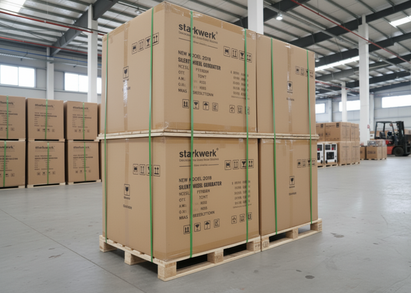 Palette de 4 Groupes Électrogènes Diesel Insonorisés 8.5kW – Moteur 10CV – Silencieux & Professionnel